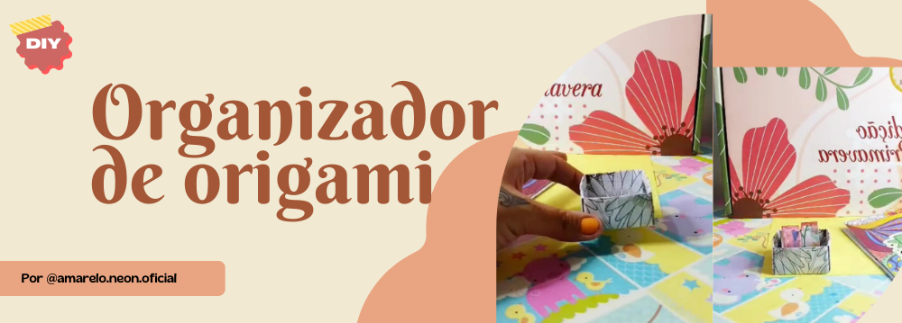 Porta objetos de origami por @amarelo.neon.oficial