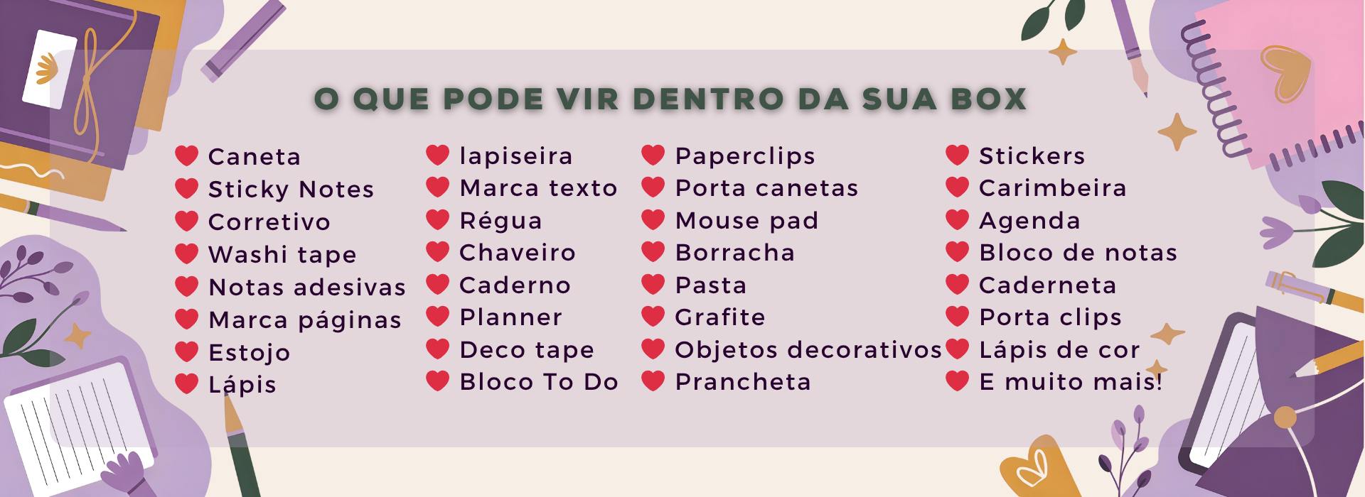 Clube de assinatura de papelaria