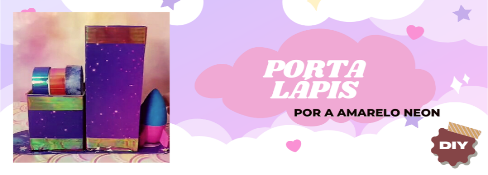 Porta lpis com 2 divisrias por @amarelo.neon.oficial  | DIY
